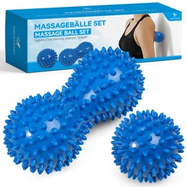 YANGTSUNG Spiky Massage Ball Roller Set, 2 in 1 Set with Hard Spiky Ball & Peanut Massage Ball, Therapy Ball for Plantar Fasciitis, Trigger Point, Deep Tissue, Myofascial Release & Muscle Tension