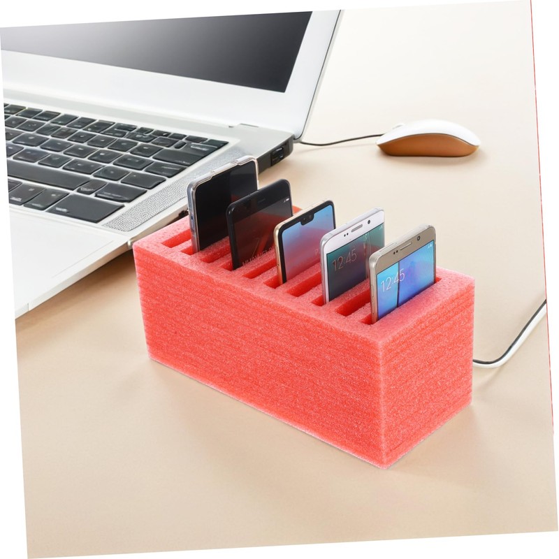TEHAUX 10grids Cell Phone Storage Organizer Box Slot Desktop for