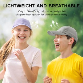 Sukeen Kids Sun Hats for Girls Boys Quick Drying Baseball Cap Lightweight Sun Protection Hat for Outdoor Activity Pale Purple