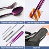 Portable Travel Reusable Utensils Silverware with Case,Travel Camping Cutlery set,Chopsticks