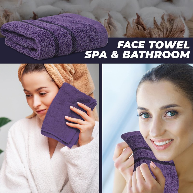 Towelogy® Fast Drying Flannel Face Cloth 100% Cotton Super Soft