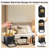 Relavel Makeup Brush Bag, Foldable Stand Up Travel Makeup Brush