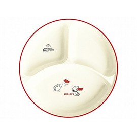 Peanuts 606555 Snoopy Happiness is Supper Time Painted Round Lunch Plate, Plate, Diameter 8.9 inches (22.5 cm), White