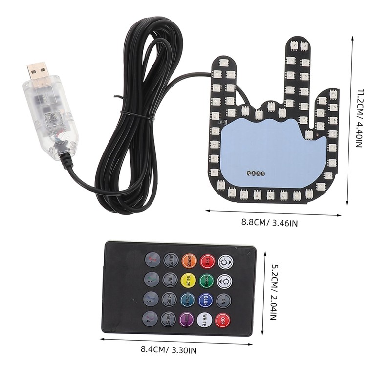 CHILDWEET Car Gesture Light with Remote Multi Functional Warning Signal