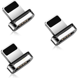 SUNTAIHO SYCX001 Magnetic Charging Cable Dedicated Lightning Terminal Magnet Adapter Magnet Terminal Dust Proof Detachable iOS Terminal Set of 3 (Without Cable/Terminal Only)