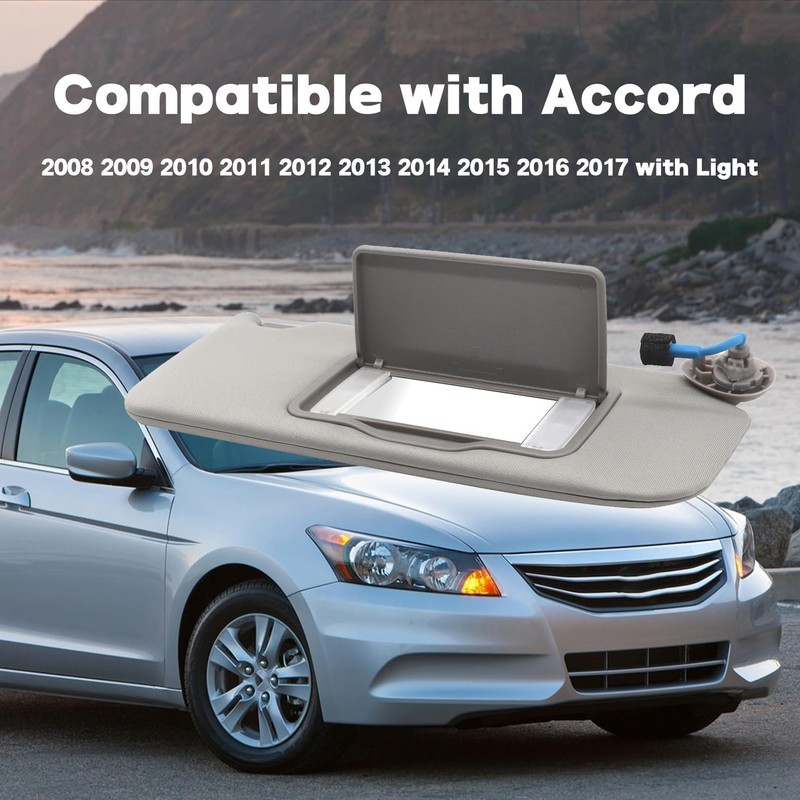 Yunnergo Sun Visor Compatible with Accord 2008-2012 2013 2014 2015