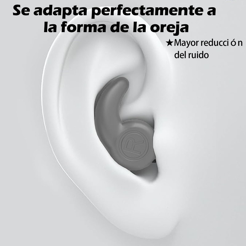 Tapones de silicona impermeables, 4 pares de tapones antirruido, tapones