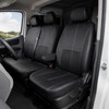 Black PU Leather 2+1 Van Front Seat Cover Set with
