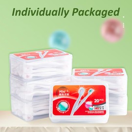 Malisseladi Mini Brushes-Disposable Toothbrushes with Toothpaste and Pick for Work or Travel Mint - 20 Count (Mint)