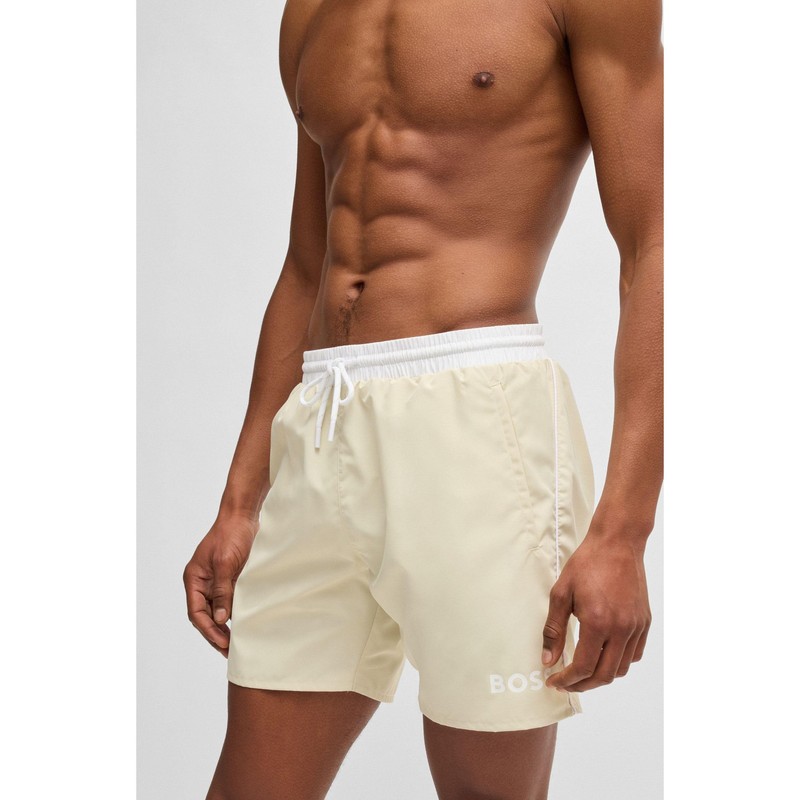 BOSS Men's Starfish Quick Dry Swim Shorts with Contrast Detail,