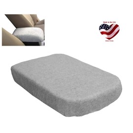 Car Console Covers Plus Made in USA Fleece Center Armrest Console Cover fits Toyota Camry 2002-2005 Light Gray