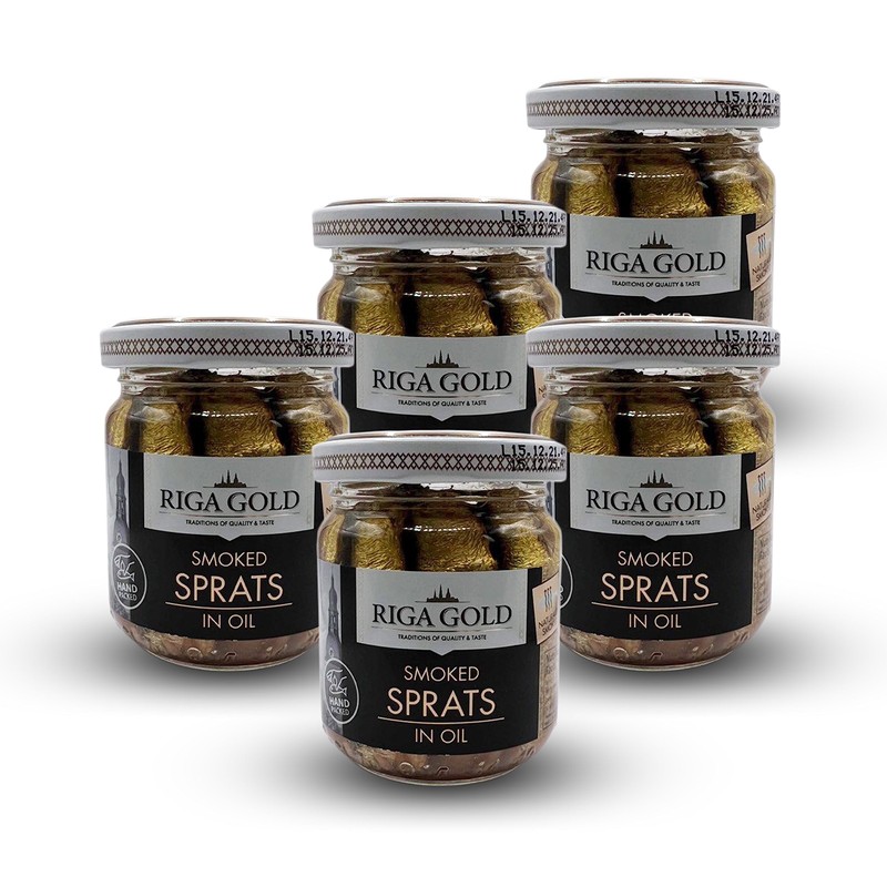 Riga Gold Smoked Sprats in Oil - Wild Caught (Pack
