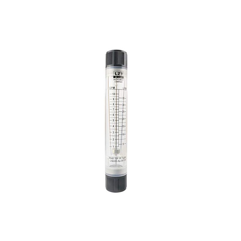 Nxtop 5-35LPM Inline Clear Acrylic Water Flowmeter 1PT Dia Threads