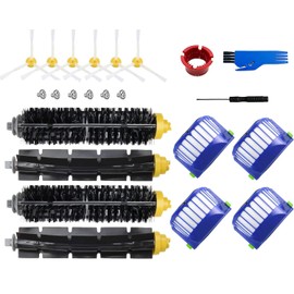 Replacement parts for iRobot Roomba 600 Series 550 560 614 618 620 630 650 660 665 680 685 690 692 694 695 Vacuum Cleaner Accessories Accessory kit, Bristle & Beater Brushes Filter & Side Brush