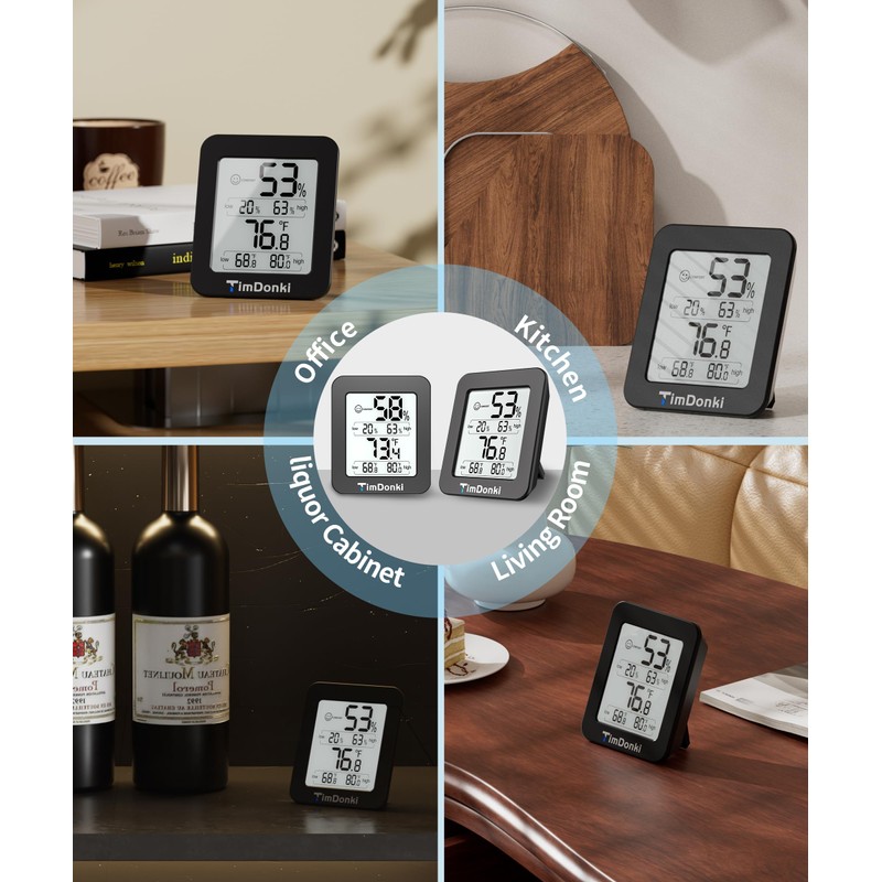 TimDonki Digital Hygrometer with Max and Min Records 10s Fast