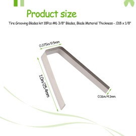 Shinelan Tire Groover Flat Blades for Ideal Tire Groover Tool Regroover Kit - Tire Groover Blades-18 Pack (Tire Groover Blade #6 3/8")