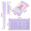 SiorVeol Girls Wallet for Kids Initial Glitter Wallets Trifold with
