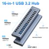 WEEAEEW Powered USB 3.2 Hub, 16 Ports Powered USB Hub