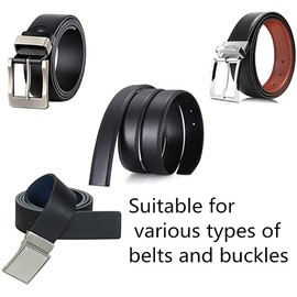 Nelbons Men's Leather Hole Belt Strap Without Buckle, Strap ONLY 2.8/3.0/3.2/3.5/3.8cm（5size） wide,replacement belt