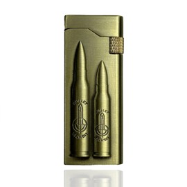 VHXSQOATZ Cool Vintage Metal Lighters, Torch Lighters Butane Refillable, Jet Torch Lighters Unique Gifts for Men, for Grill Candles(NO Butane Fuel) (#17)