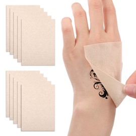 Piriuuo 10 Pcs Tattoo Cover Up Patch, Waterproof Tattoo Cover Up Tape Breathable Scar Patches Ultra Thin Invisible Patch Concealer Sticker for Hiding Tattoo Scar and Birthmarks (Light Skin)