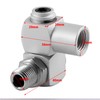 4Pcs Aluminum Universal 360 Swivel Air Hose Connector Adapter Tool