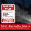 JesmaySigns (2 Pack) Dumpster Rules Sign, 14"x10" Private Dumpster No