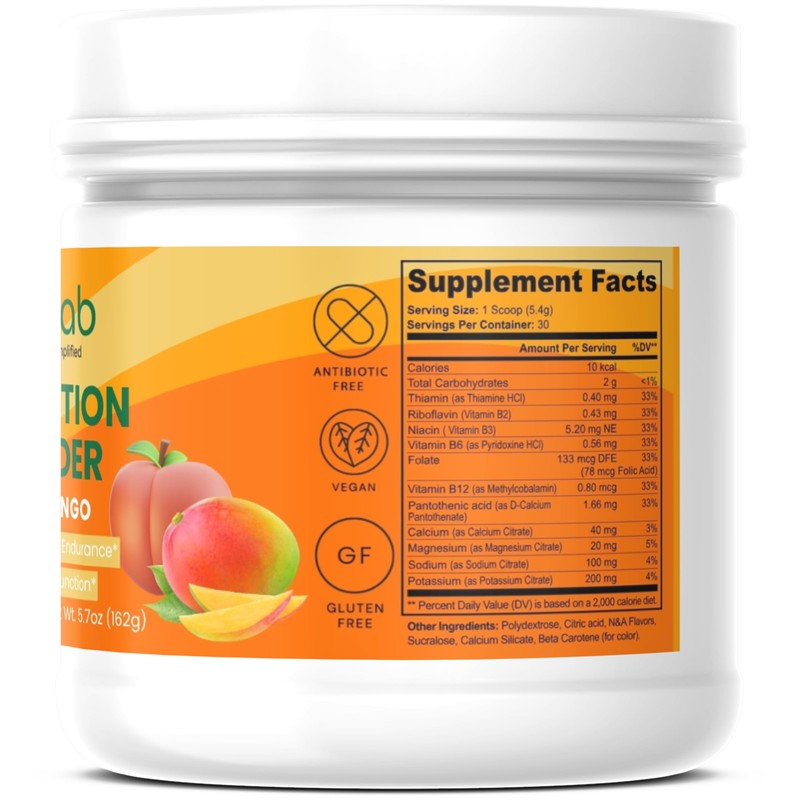 TRCELAB Electrolyte Hydration Powder – Peach Mango – Zero Sugar