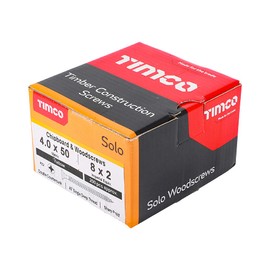 TIMCO Solo Chipboard & Woodscrews - PZ - Double Countersunk - Yellow - 4.0 x 50mm - Box of 200