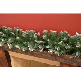 Premier 270cm (9ft) x 25cm Snow Tipped Green Christmas Garland Decoration by Premier