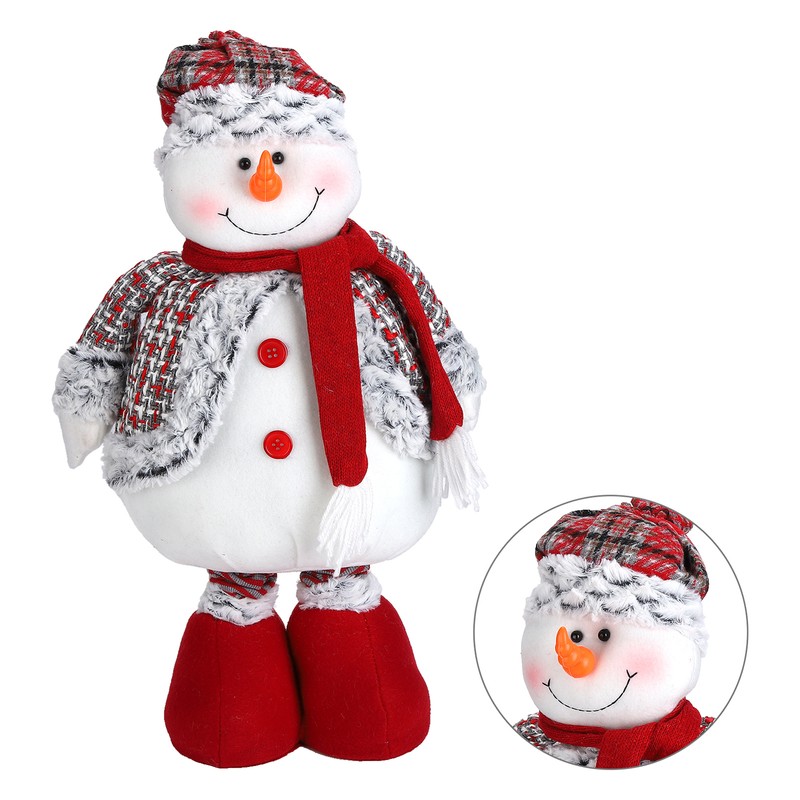 Retractable Standing Snowman Doll Toy Christmas Decoration for Birthday Festival