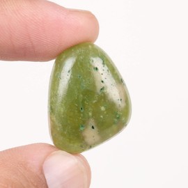 REAL-GEMS Certified Natural Green Agate 37.5 Ct. Crystal Healing Pear Shape Loose Gemstone