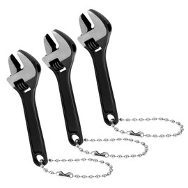 3 Pcs 2.5'' Tiny Adjustable Wrench, Mini Wrenches Small CrescentWrench Chain Wrench CrescentWrench Set Locking Adjustable Keychain Wrenches Hand Knurl Tool for Repair Micro Equipment