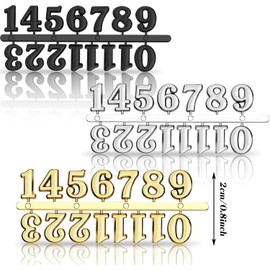 Tiardey DIY Digital Clock Numbers Kit with 6 Arabic and Roman Numbers for Replacement of Watch Repair Accessories (Gold, Silver, Black)