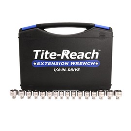 Original TITE-REACH 1/4” Drive Low Profile Socket Set, Magnetic Inserts, Standard and Metric, Stubby Sockets, Made for Tight Spaces