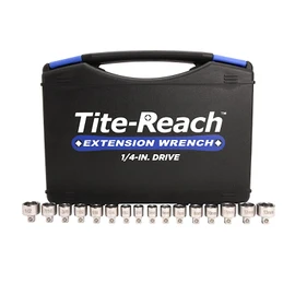 Original TITE-REACH 1/4” Drive Low Profile Socket Set, Magnetic Inserts, Standard and Metric, Stubby Sockets, Made for Tight Spaces