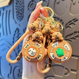 Adorable Capybara Swivel Lock Keychain Hook - Perfect Small Gift Capybara Swivel - Dice 10ea