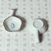 Multifunctional Inkwell Dish Porcelain Handmade Ink Well Inkstone with Brush
