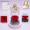 Yamonic Gifts for Mum Christmas, Eternal Rose in Glass Mum
