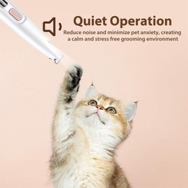 MANGOKKA Dog Clippers for Grooming, Ultra-Low Noise Dogs Grooming Clippers, Waterproof Pet MicroPrecision Trimmer, Rechargeable Cordless Dog Paw Trimmer with LED Light for Paws, Ears, Face, Rump