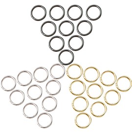 Pack of 30 Round Carabiner 28 mm DIY Round Spring Snap Hook Rings for Key Chain Bag Purse Decoration Craft Accessories