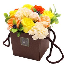 Soap Flower Bouquet,Yellow Spring flowers - Mothers Day Flowers - Valentine Flowers For Her & Flower Bouquet For Your Loved Ones.
