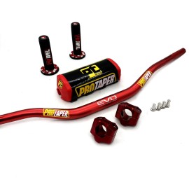ProTaper Original "Evo" PRO TAPER Handlebar Fat Bar DIRT BIKE 1 1/8'' ATV Quad GRIPS Pads