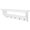 vidaXL Wall Mounted White Coat Rack with Baroque Design Shelf