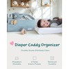 Lily Miles Baby Diaper Caddy Organizer, Wipeable Diaper Organizer Basket