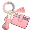 BVGA Wristlet Keychain Bracelet Wallet, Silicone Bead keyring Bangle for