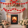 Carenfizz 6 Pack Valentines Day Garland Set, 40 Pcs Red