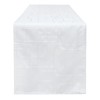 LLCUTESHOP Table Runner European White 32x220cm,Thickened Handmade Embroidery Double Layer