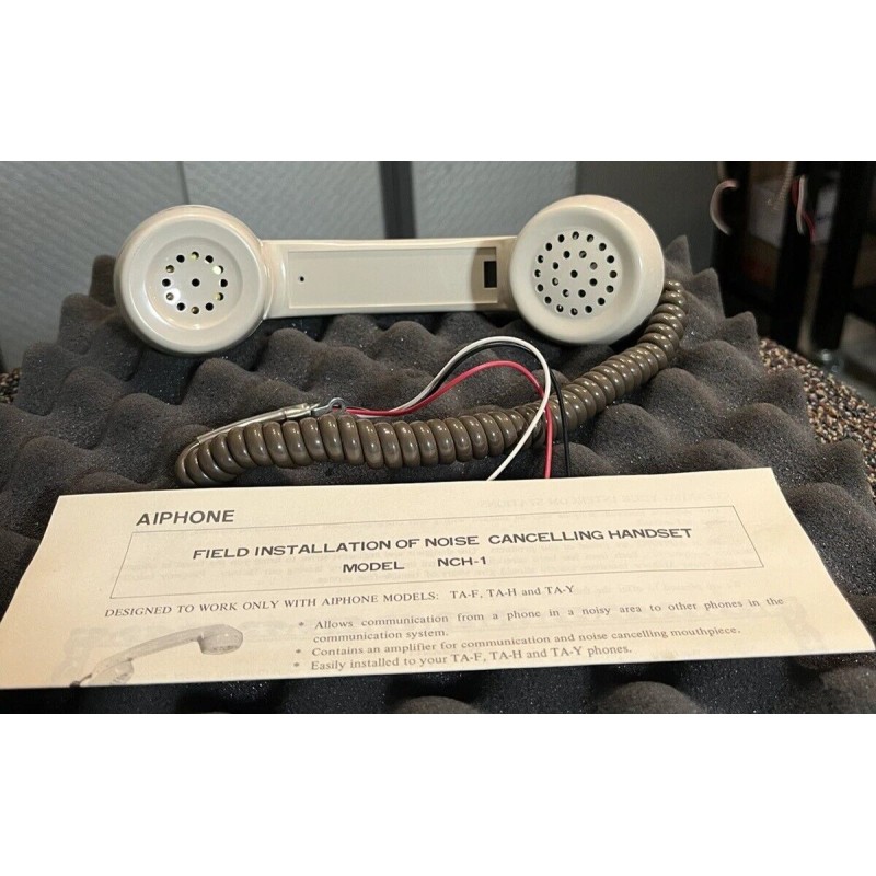 Aiphone (1) AIPHONE MODEL NCH-1 NOISE CANCELLING HANDSET. NOS/NIB.
