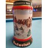 1991 Anheuser Busch AB Budweiser Bud Holiday Christmas Beer Stein